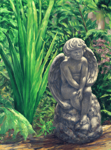 Garden Angel - Giclee on Canvas