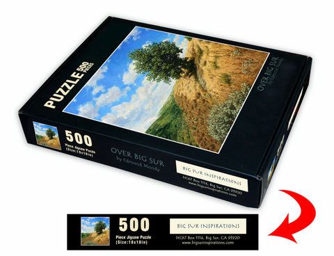 Puzzle ' Over Big Sur ' 500 Piece Jigsaw Puzzle 18x18 inches.  by Edmund Moody