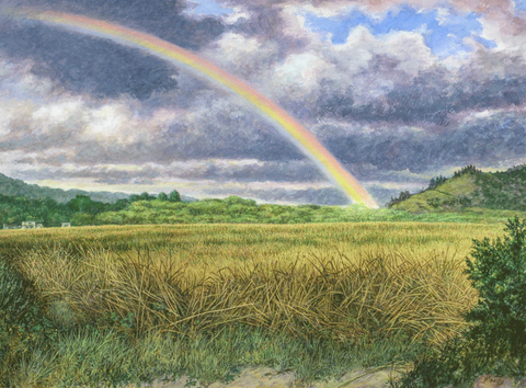 Kira's Rainbow by Edmund Moody  Original Watercolor  17" x 23" ( unframed )