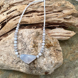 Blue Chalcedony, Blue Lace Agate Necklace