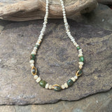 Green Turquoise, Mother of Pearl Necklace