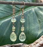 Light Green Phrenite Drop Earrings