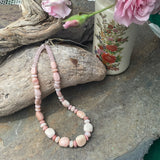 Pink Opal, Rose Quartz Necklace