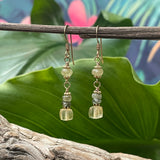 Lemon Quartz, Green Garnet, Tourmaline Earrings