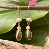 Ceramic, Mother of Pearl Earrings