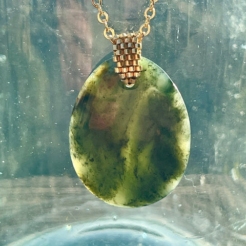 Big Sur Jade pendant on 14 ktgf chain