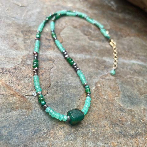 Emerald Chrysoprase Necklace