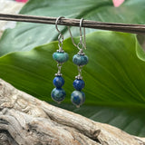 Azurite, Lapis Earrings
