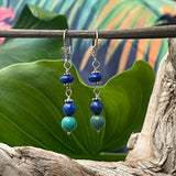 Brilliant Blue Lapis, Turquoise Earrings