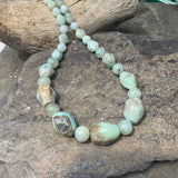 Peruvian Opal, Aquamarine, Amazonite Necklace