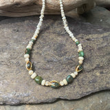 Green Turquoise, Mother of Pearl Necklace
