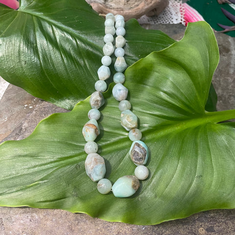 Peruvian Opal, Aquamarine, Amazonite Necklace
