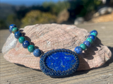 Blue Lapis Stone Necklace by Rachel Moody