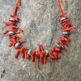 Antique Coral, Turquoise Necklace