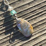 Abalone, Apatite, dew drop belly bracelet