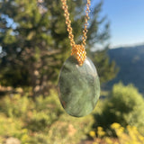 Big Sur Jade pendant on 14 ktgf chain