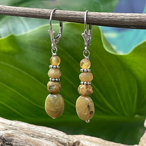 Mustard Agate Earrings