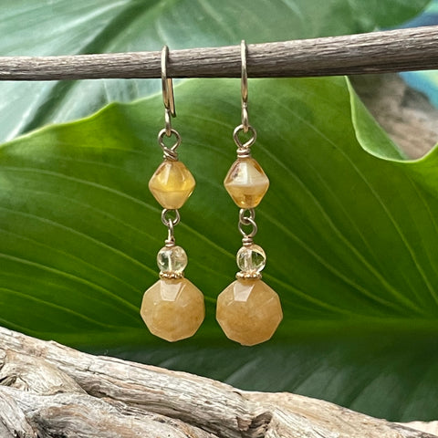 Golden Onyx  Earrings