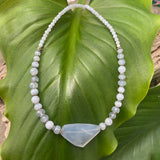 Blue Chalcedony, Blue Lace Agate Necklace