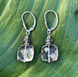 Faceted Amethyst Dangle Earrings 1