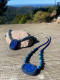 Lapis Lazuli Peyote Stitched Necklace by Rachel Moody