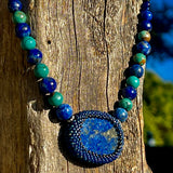 Lapis Lazuli Peyote Stitched Necklace by Rachel Moody