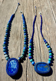 Midnight Blue Lapis Peyote Stitched Beaded Necklace by Rachel Moody