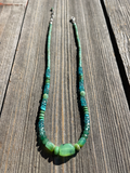 Chrysoprase and Turquoise with Blue Topaz Necklace by Rachel Moody