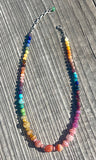 Boulder Opal (center bead) Rainbow Necklace by Rachel Moody