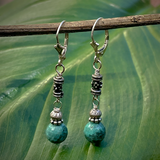 Turquoise & Amazonite Dangle Earrings by Rachel Moody