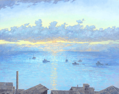 Fishing Boats-Giclée on Canvas