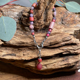 Jasper/ Agate/ Amethyst/ White Heart Bracelet ( Rare Beads )