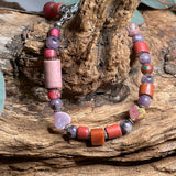 Jasper/ Agate/ Amethyst/ White Heart Bracelet ( Rare Beads )
