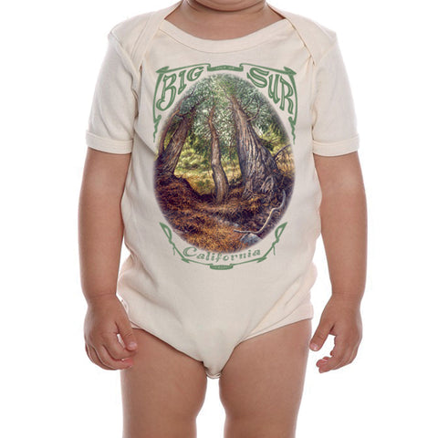 Big Sur Looking Up (Natural) Baby Onesie 100% Organic Made in U.S.A